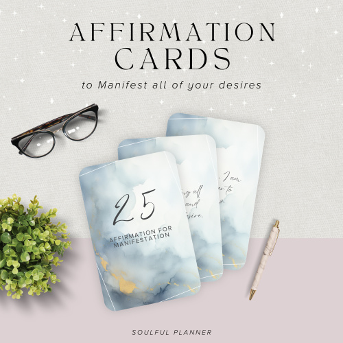 25 Affirmation Cards for Manifestation